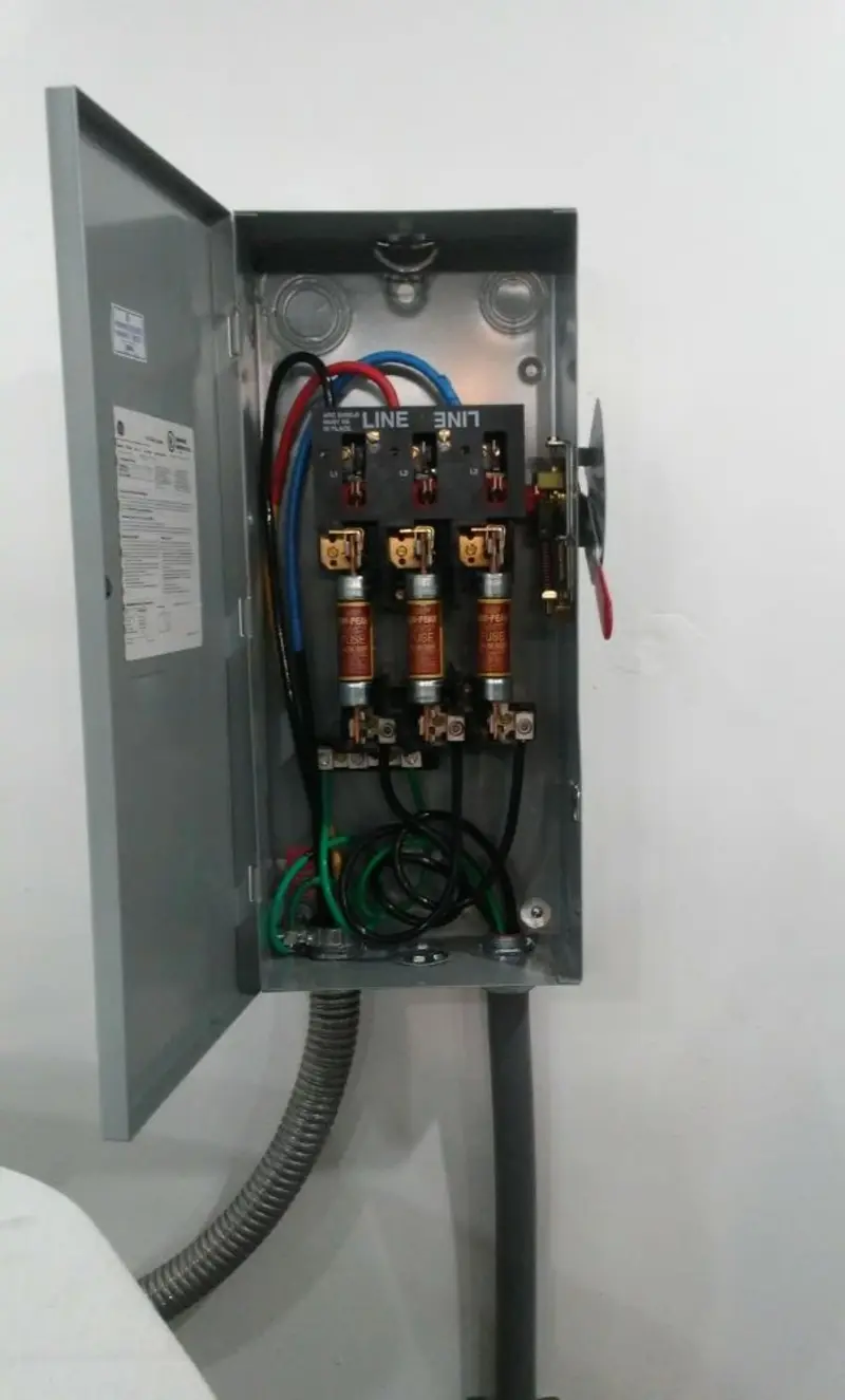Three-phase disconnect switch installed for Electrical Wiring & Rewiring in German Flatts