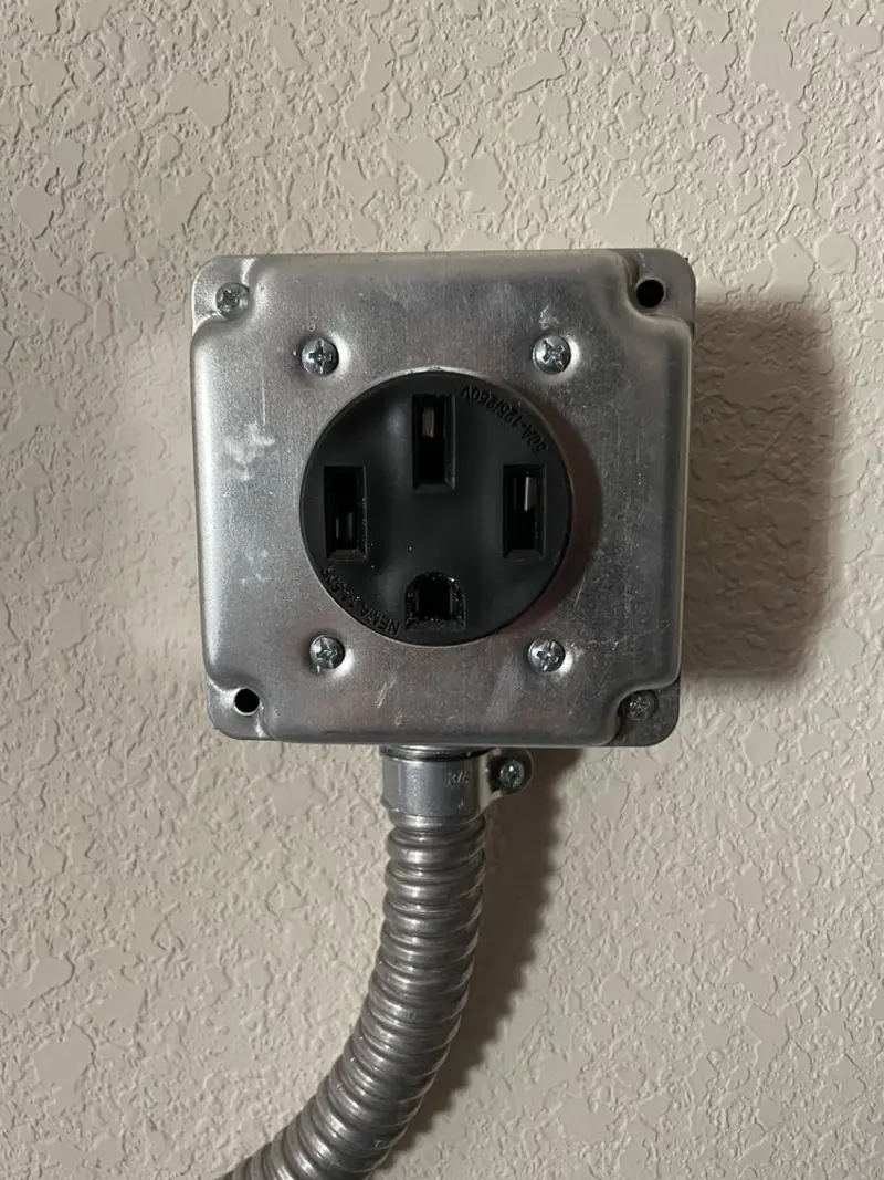 NEMA 14-50 outlet installed for Smart Home Electrical in German Flatts